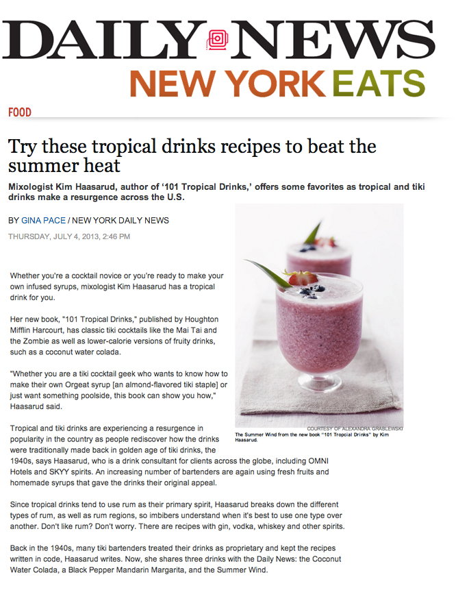 new york daily news kim haasarud 101 tropical drinks